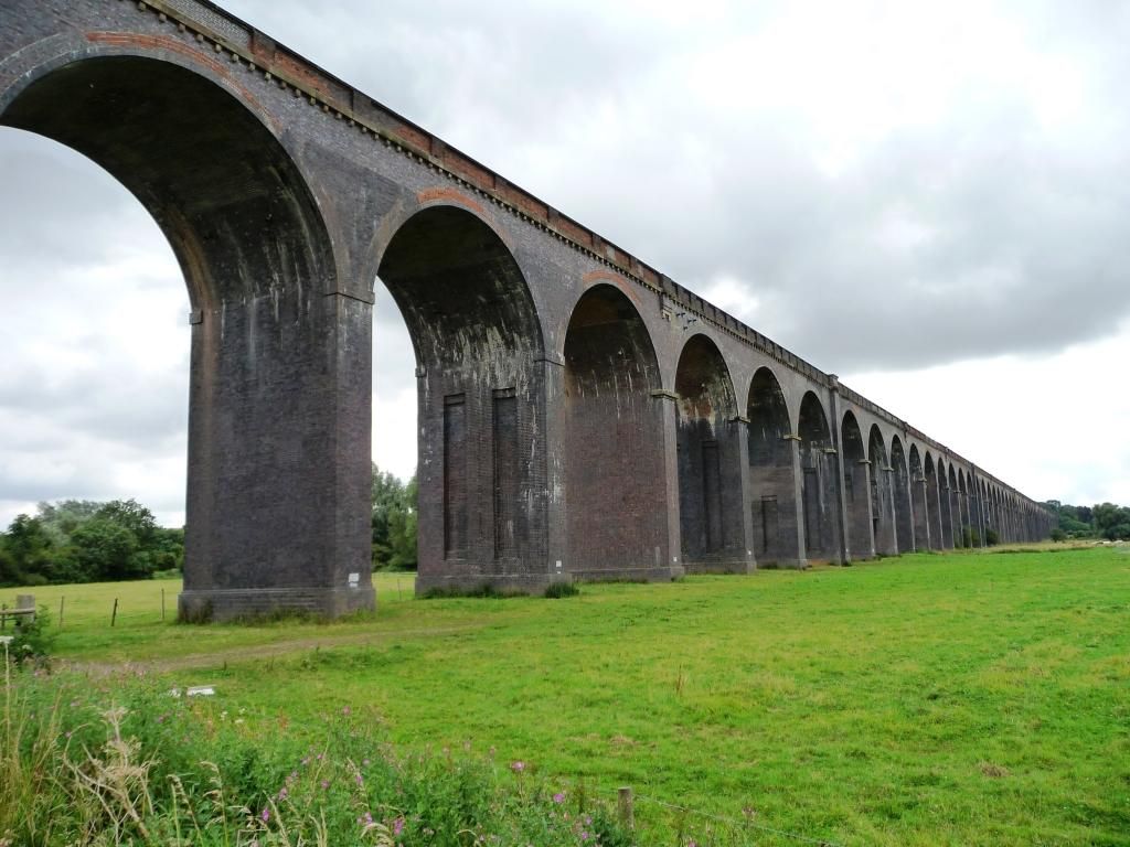 a view from the fields below the Welland Viaduct